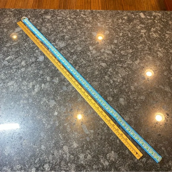 L.L. Bean D-ring Canvas Belt Floral Ribbon Cornflower Blue Silver Buckle Sz M - Picture 4 of 6